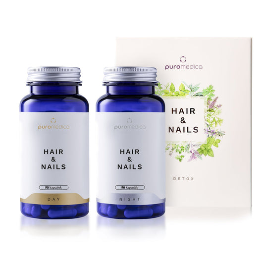 Zainwestuj w swoje włosy i paznokcie, dbając o ich zdrowie i wygląd. Wybierz Projekt Hair & Nails by PUROMEDICA, aby zadbać o wzmocnienie cebulek włosów oraz łożysk paznokciowych i cieszyć się pięknym, zdrowym i lśniącym wyglądem.